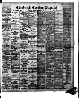 cover page of Edinburgh Evening Dispatch published on December 30, 1891