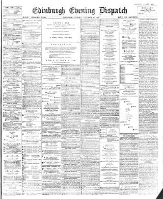 cover page of Edinburgh Evening Dispatch published on November 30, 1893