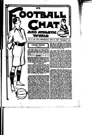 cover page of Athletic Chat published on December 30, 1903