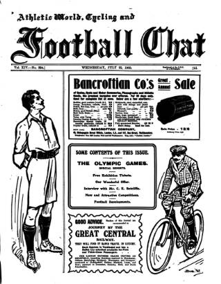 cover page of Athletic Chat published on July 22, 1908