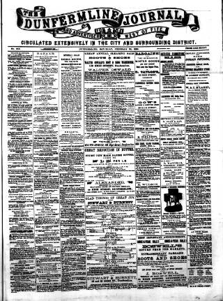 cover page of Dunfermline Journal published on February 28, 1885