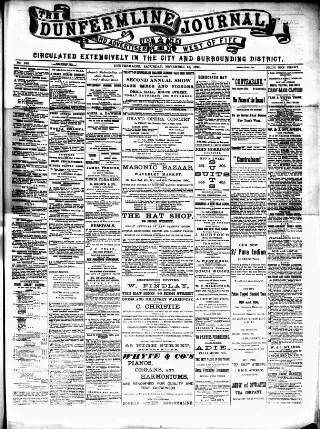 cover page of Dunfermline Journal published on November 15, 1890