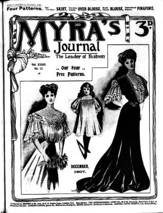 cover page of Myra's Journal of Dress and Fashion published on December 1, 1907