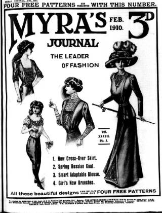 cover page of Myra's Journal of Dress and Fashion published on February 1, 1910