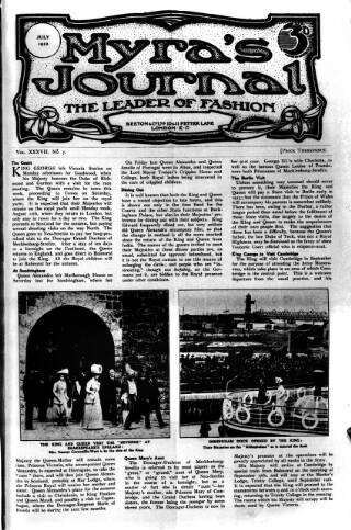 cover page of Myra's Journal of Dress and Fashion published on July 1, 1912
