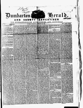 cover page of Dumbarton Herald and County Advertiser published on February 28, 1867