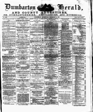 cover page of Dumbarton Herald and County Advertiser published on December 30, 1885