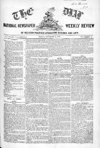 cover page of Dial published on November 15, 1861