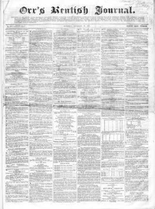 cover page of Orr's Kentish Journal published on November 30, 1861