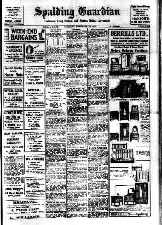 cover page of Spalding Guardian published on November 30, 1929