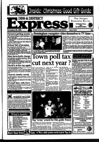 cover page of Diss Express published on November 30, 1990