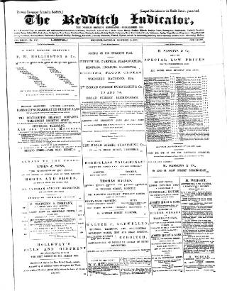 cover page of Redditch Indicator published on December 30, 1893