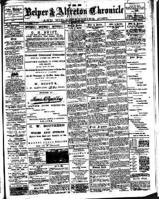 cover page of Belper & Alfreton Chronicle published on November 30, 1900