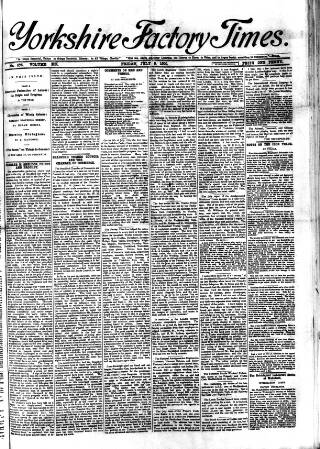 cover page of Yorkshire Factory Times published on July 6, 1900