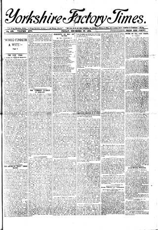 cover page of Yorkshire Factory Times published on December 30, 1904