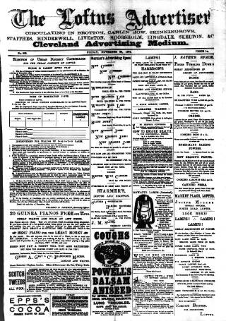 cover page of Loftus Advertiser published on November 30, 1894