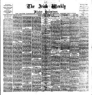cover page of Irish Weekly and Ulster Examiner published on November 30, 1901