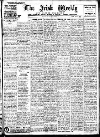 cover page of Irish Weekly and Ulster Examiner published on July 6, 1918