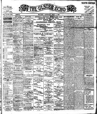 cover page of Ulster Echo published on July 6, 1901