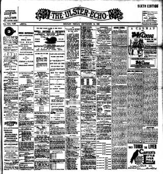 cover page of Ulster Echo published on September 18, 1903