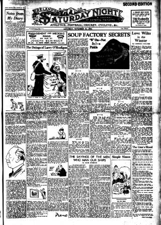 cover page of Ireland's Saturday Night published on November 30, 1940
