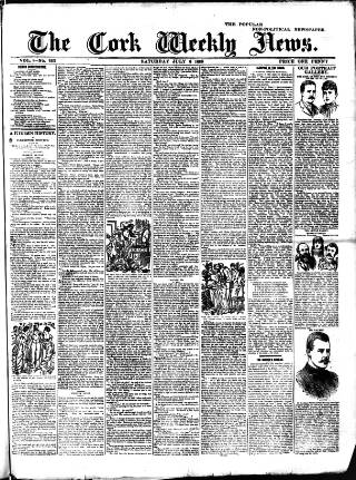 cover page of Cork Weekly News published on July 6, 1889