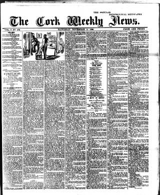 cover page of Cork Weekly News published on November 15, 1890