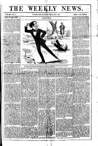 cover page of Dublin Weekly News published on February 28, 1874