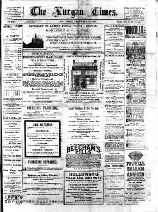 cover page of Lurgan Times published on December 30, 1893