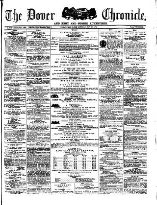 cover page of Dover Chronicle published on May 29, 1874