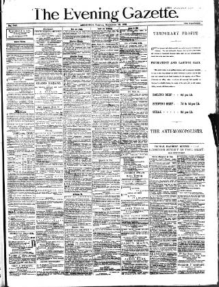 cover page of Evening Gazette (Aberdeen) published on September 18, 1888