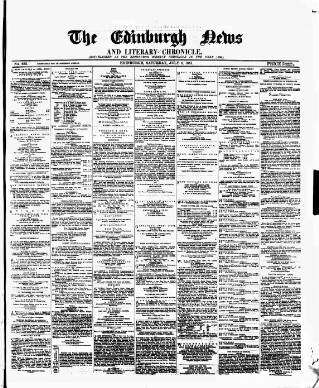 cover page of Edinburgh News and Literary Chronicle published on July 6, 1861