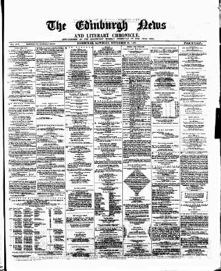 cover page of Edinburgh News and Literary Chronicle published on November 30, 1861