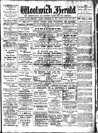 cover page of Woolwich Herald published on December 30, 1904