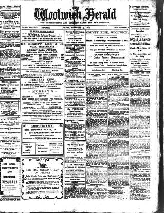 cover page of Woolwich Herald published on November 15, 1912