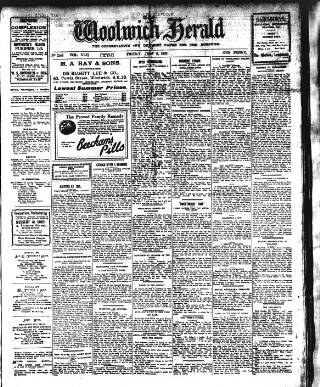 cover page of Woolwich Herald published on July 6, 1923