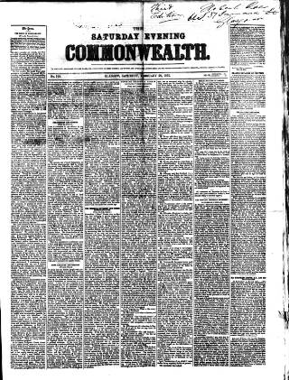cover page of Commonwealth (Glasgow) published on February 28, 1857