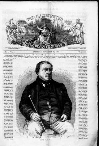 cover page of Illustrated Midland News published on September 18, 1869