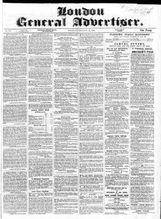 cover page of Morning Mail (London) published on February 10, 1866