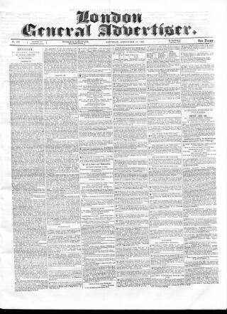 cover page of Morning Mail (London) published on September 15, 1866