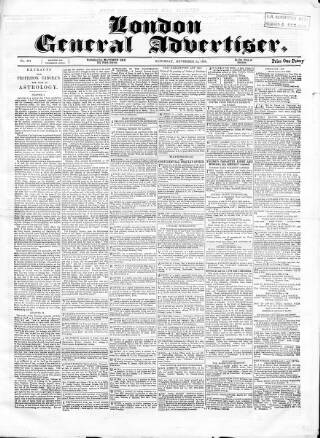 cover page of Morning Mail (London) published on November 24, 1866