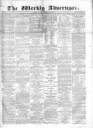 cover page of Weekly Advertiser published on September 24, 1865