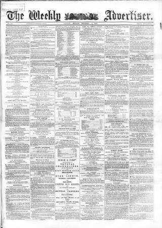 cover page of Weekly Advertiser published on February 4, 1866