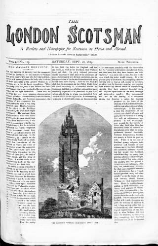 cover page of London Scotsman published on September 18, 1869