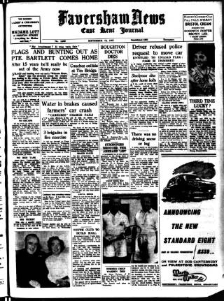 cover page of Faversham News published on September 18, 1953