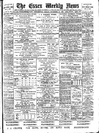 cover page of Essex Weekly News published on November 15, 1895