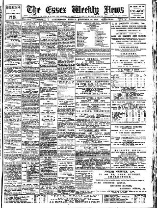 cover page of Essex Weekly News published on February 28, 1902