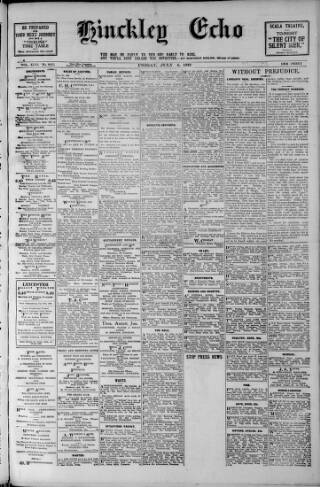 cover page of Hinckley Echo published on July 6, 1923