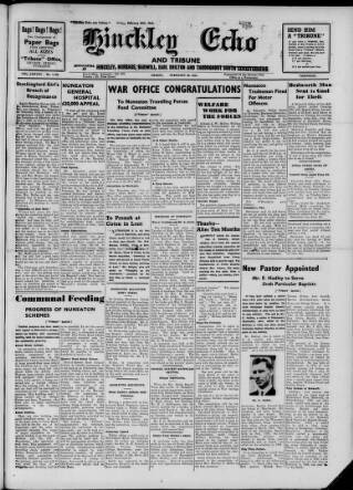 cover page of Hinckley Echo published on February 28, 1941