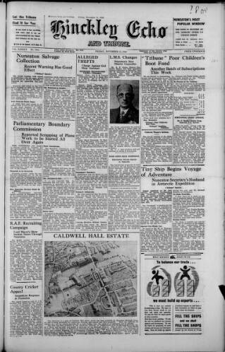 cover page of Hinckley Echo published on November 15, 1946